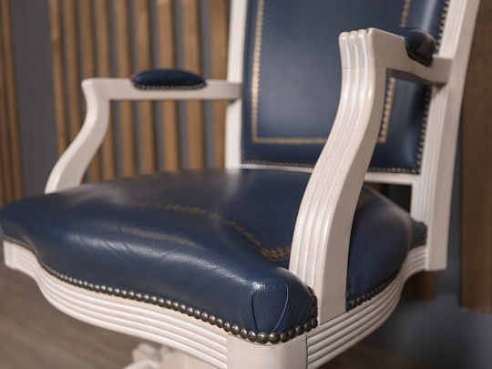 Кресло руководителя Art & Moble Ofifran Кожа Синий Италия