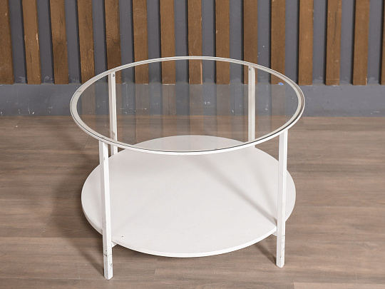 Журнальный столик Стекло Белый