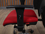 Кресло на колесах для персонала Ткань Красный Россия (КПКС-200124)