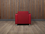 Кресло мягкое 880x800 Искусственная кожа Красный Россия (КМКС-241223)