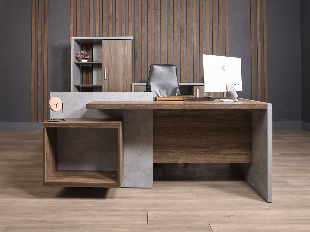 Кабинет руководителя NORDEN WOOD&STONE ЛДСП Орех Россия (крсрор-041025)