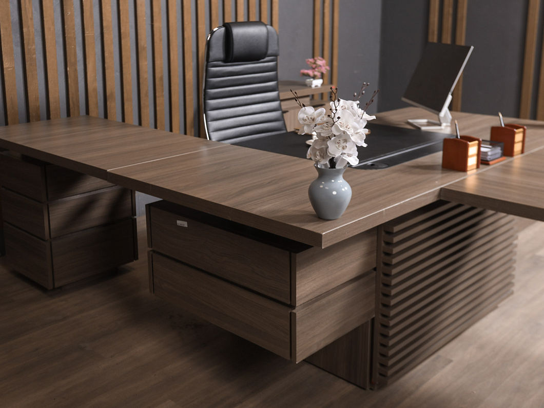 Стол руководителя ЛДСП Ясень шимо (СТРЯШ-131225)