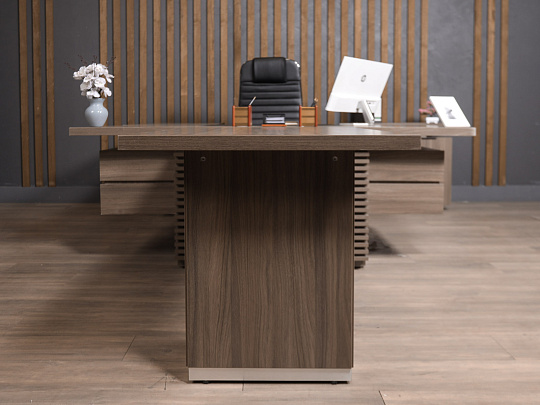 Стол руководителя ЛДСП Ясень шимо