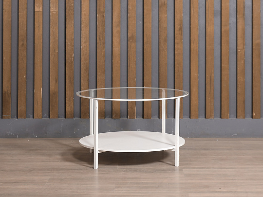 Журнальный столик Стекло Белый