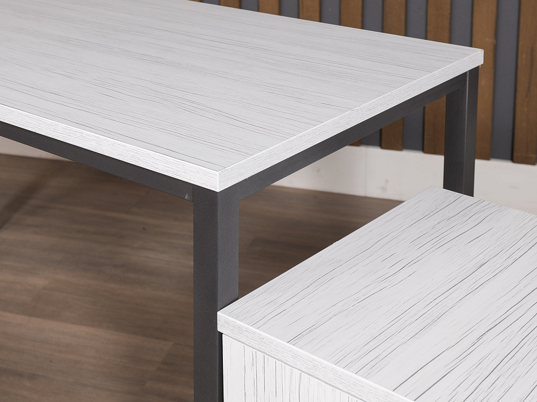 Стол с тумбой Sitara ЛДСП Белый Россия (СТПБЧ-281125)