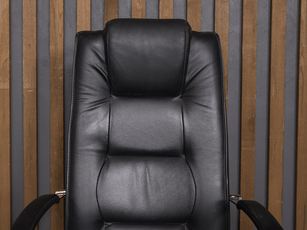Кресло руководителя Протон Кожа Чёрный (КРКЧ-290525)