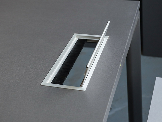 Стол с тумбой UFFIX Essence ЛДСП Серый Италия