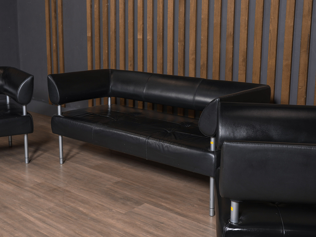 Диван SitLand Кожа Чёрный Италия (ДКЭЧ5-090725)