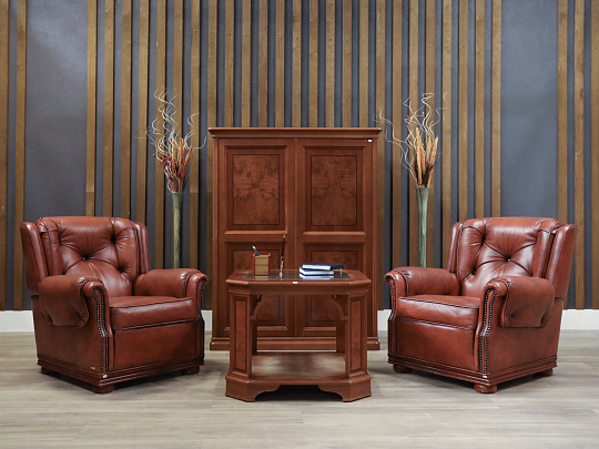 Кресло FRATELLI MASCHERONI Кожа Коричневый Италия