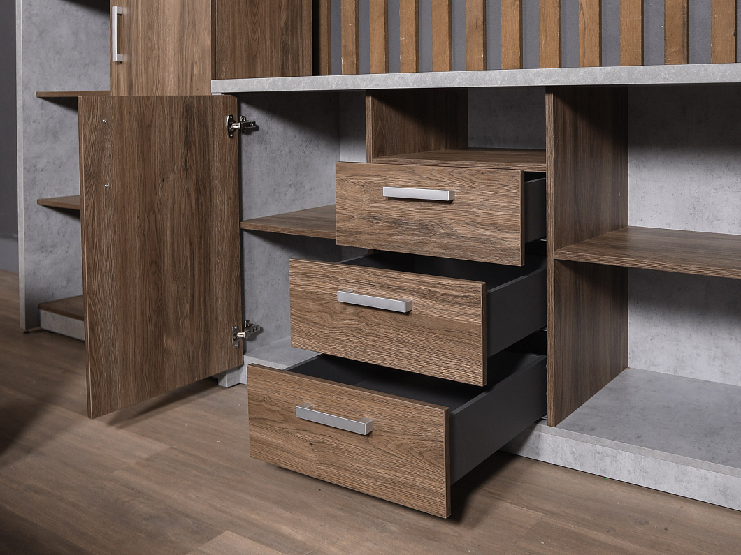 Кабинет руководителя NORDEN WOOD&STONE ЛДСП Орех Россия (крсрор-041025)