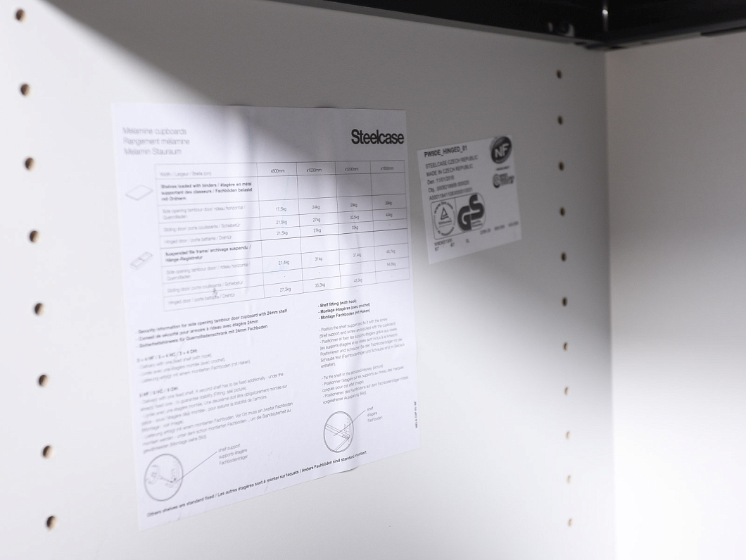 Шкаф для документов Steelcase ЛДСП Серый Франция (ШДСР-020425)