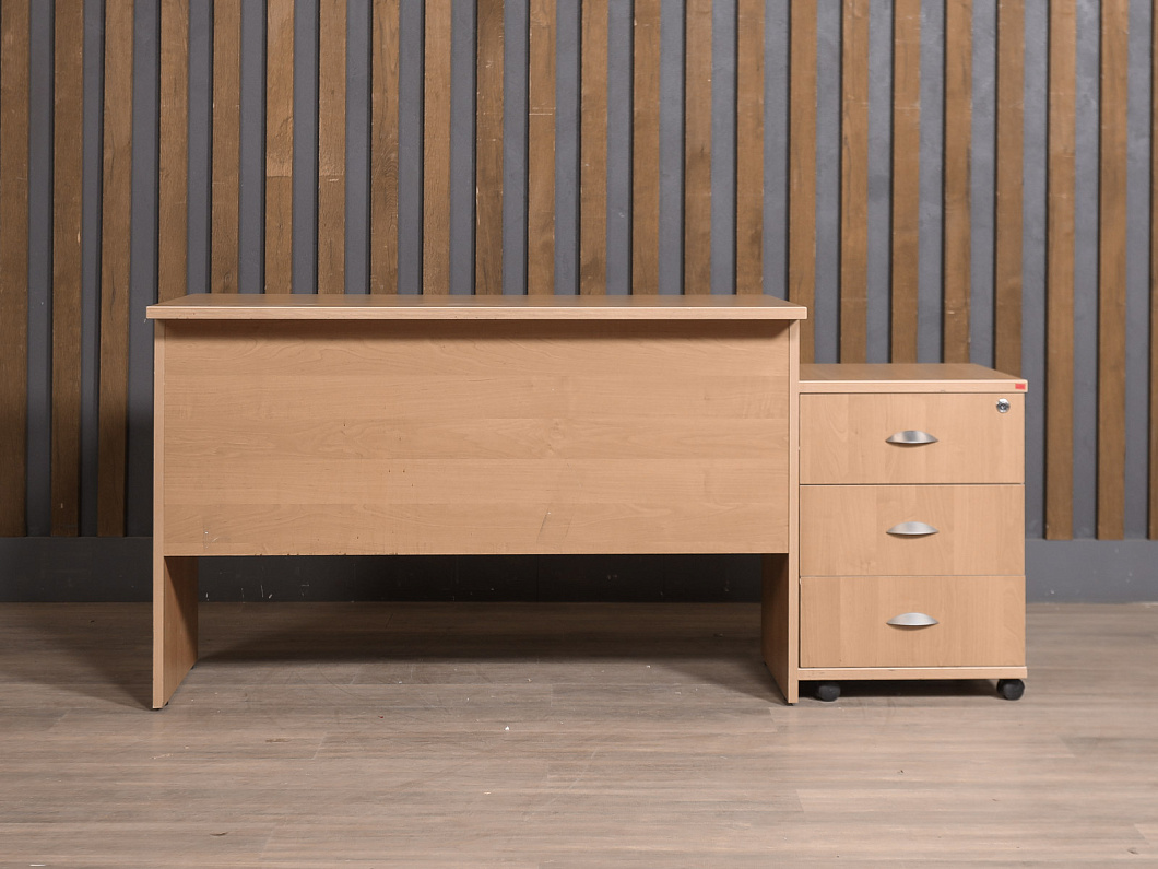 Стол с тумбой ЛДСП Ольха (СТПОХ-241225)