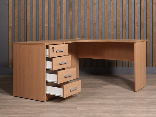 Стол с тумбой ЛДСП Ольха