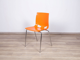 Кресло на ножках Пластик Оранжевый