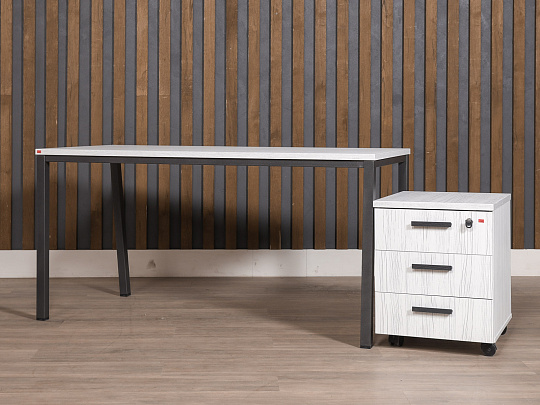 Стол с тумбой Sitara ЛДСП Белый Россия