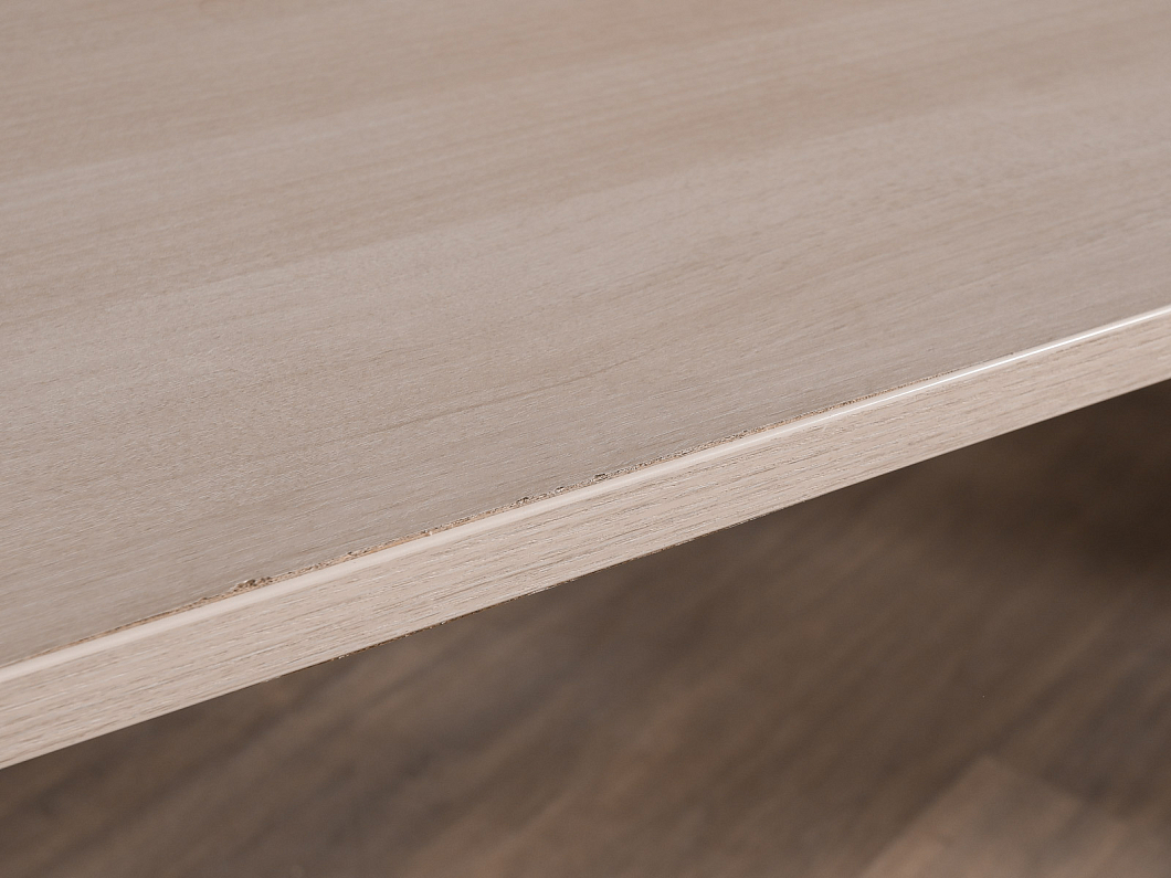 Стол с тумбой ЛДСП Ясень шимо (СТБК1-300825)