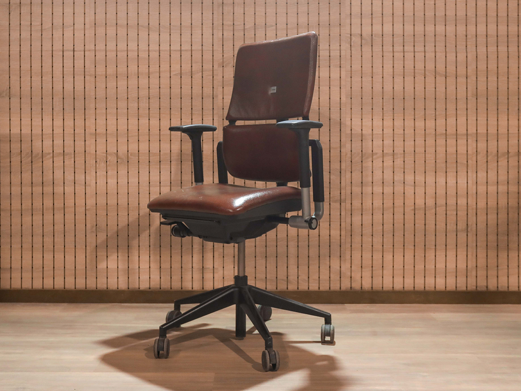 Кресло руководителя Steelcase Кожа Бордовый США (КДРБР-070325)