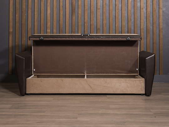 Диван Кожа Бежевый