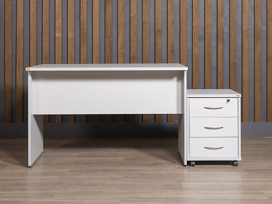 Стол с тумбой ЛДСП Серый