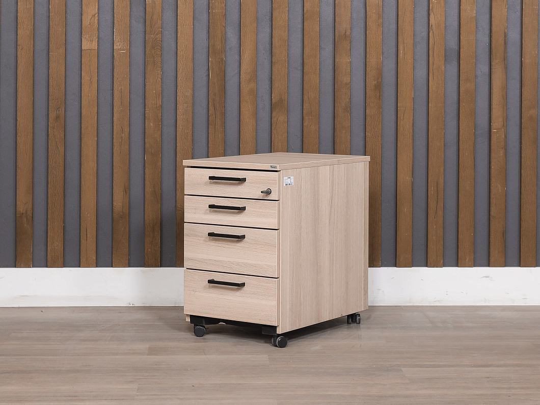 Стол с тумбой Kinnarps ЛДСП Ясень шимо Швеция (СТМЯ-100425)