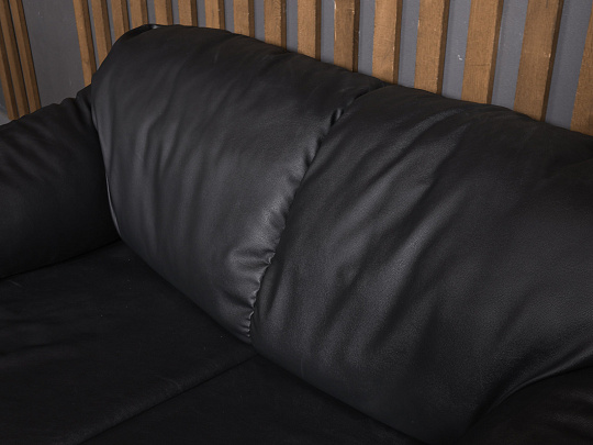 Диван Искусственная кожа Чёрный