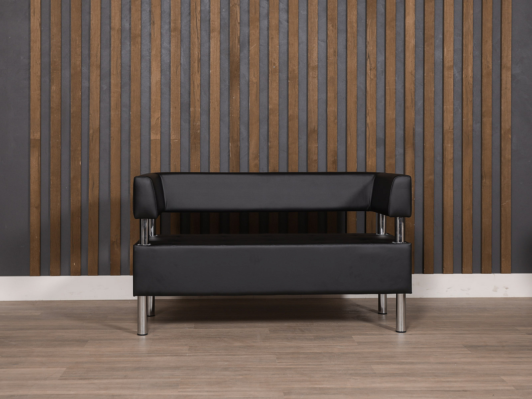 Диван САНТЬЯГО Искусственная кожа Чёрный Россия (ДЭЧ-СНТГ)