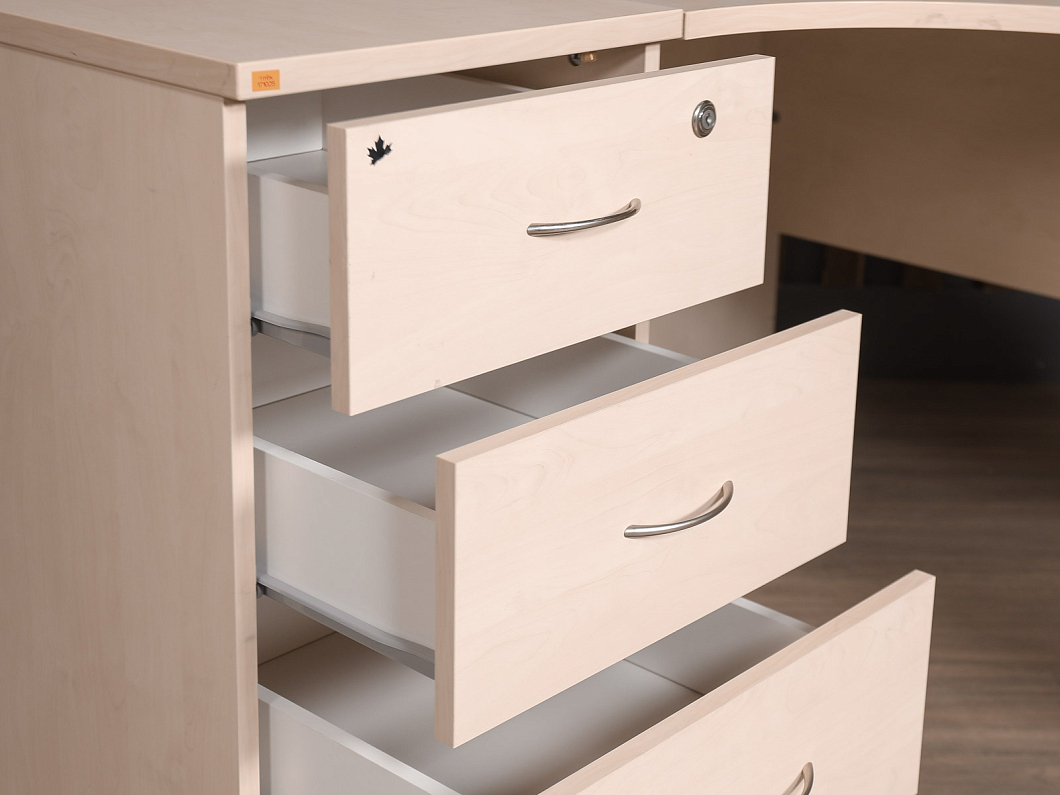 Стол с тумбой ЛДСП Бук (СПЭТБК-171025)