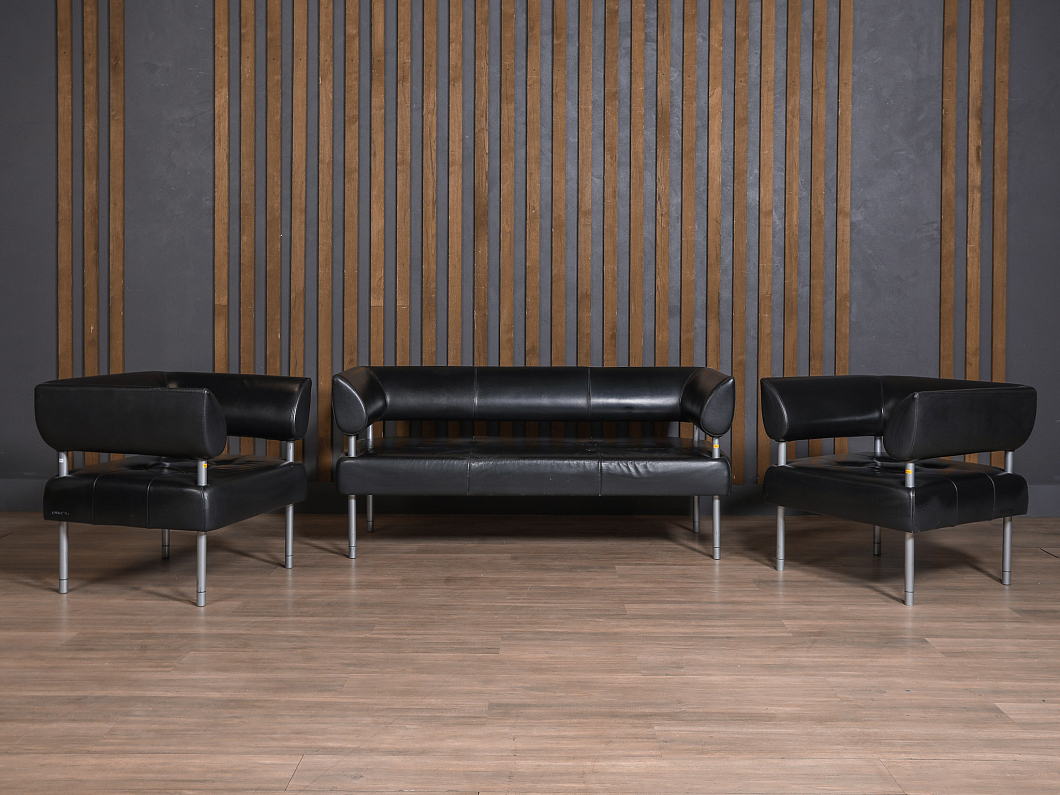 Диван SitLand Кожа Чёрный Италия (ДКЭЧ5-090725)