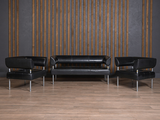 Диван SitLand Кожа Чёрный Италия